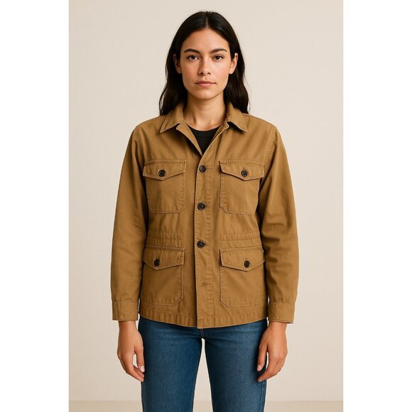 J. Crew Jackets & Blazers - J.Crew Camel Utility Button Barn Jacket • Women’s Light Brown Workwear Field